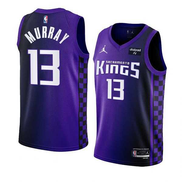 Men%27s Sacramento Kings #13 Keegan Murray Purple 2023-24 Statement Edition Swingman Stitched Jersey Dzhi
